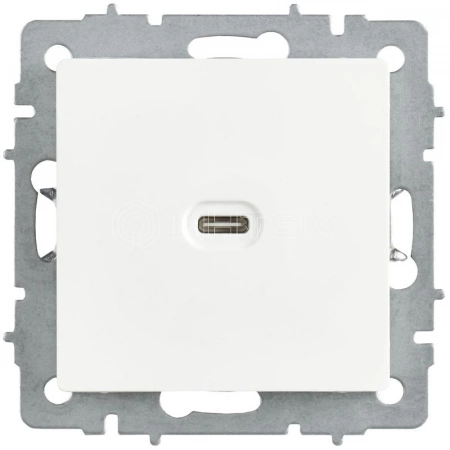 Розетка СП BRITE РЮ12-1-БрАБ USB C 65Вт высокоскор. заряд. арктич. бел. IEK BR-U13-065-K91 изображение, фото