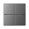 Выключатель сценарный 4-кл. ArtGallery (сх. 1) сталь Systeme Electric GAL000974 изображение, фото