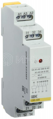 Реле промежуточное OIR 3 конт. (8А) 230В AC IEK OIR-308-AC230V изображение, фото