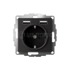 Розетка 1-м СП AtlasDesign 16А IP20 с 2-мя заряд. устройствами USB тип A+A 5В/2.4А 2х5В/1.2А механизм карбон Systeme Electric ATN001030 изображение, фото