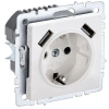 Розетка BRITE РЮш10-1-БрБ 16А с USB A+A 2.1А с заземл. защ. шторки механизм бел. IEK BR-R14-16-U21-D21-K01 изображение, фото