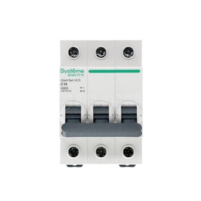 Выключатель автоматический модульный 3п C 10А 4.5кА City9 Set 400В Systeme Electric C9F34310 изображение, фото