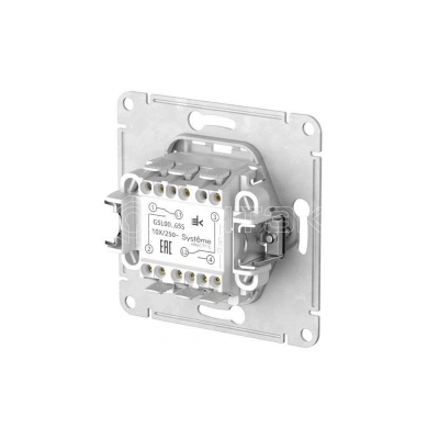 Переключатель 2-кл. Glossa (сх. 6/2) 10AX быстрозажим. клем. механизм бел. Systeme Electric GSL000165S изображение, фото