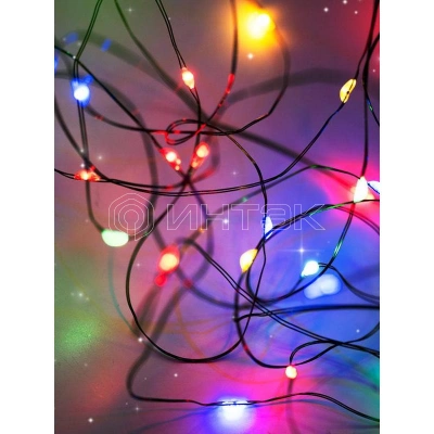 Гирлянда "Роса" DC-G06-120M 120 RGB microLED 12.1м. 8реж. 3хAA ФАZА 5059610 изображение, фото