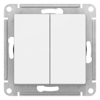 Переключатель 2-кл. AtlasDesign (сх.6+6) 10AX механизм лотос Systeme Electric ATN001365 изображение, фото
