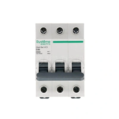 Выключатель автоматический модульный 3п C 40А 4.5кА City9 Set 400В Systeme Electric C9F34340 изображение, фото