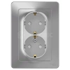 Розетка 2-м СП Blanca 16А IP20 250В с заземл. защ. шторки алюм. Systeme Electric BLNRS001123 изображение, фото