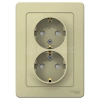Розетка 2-м СП Blanca 16А IP20 250В с заземл. защ. шторки беж. Systeme Electric BLNRS001127 изображение, фото