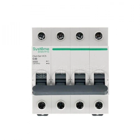 Выключатель автоматический модульный 4п C 40А 4.5кА City9 Set 400В Systeme Electric C9F34440 изображение, фото