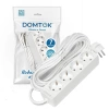 Удлинитель 4х7м с заземл. 16А IP20 3.5кВт ПВС 3х1 бел. DOMTOK 2398 изображение, фото