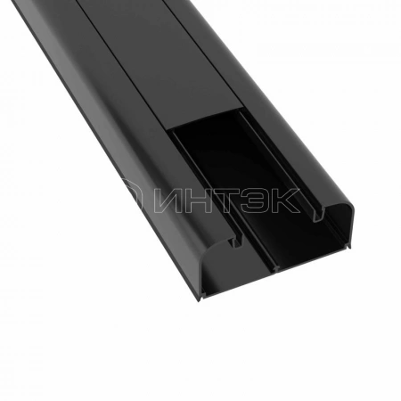 Кабель-канал 90х50 L2000 с фрон. крыш. черн. DKC 09501A изображение, фото