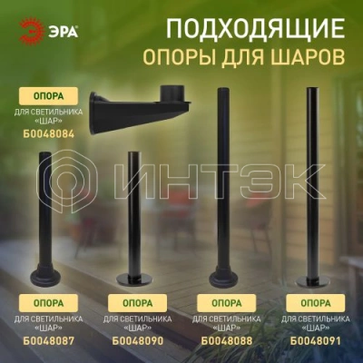 Светильник садово-парковый Шар D300мм E27 бел. НТУ 01-100-301 ЭРА Б0048737 изображение, фото