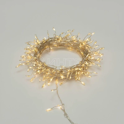 Гирлянда светодиодная "Роса "Фейерверк" 10м 250LED тепл. бел. 7.2Вт IP20 с контроллером на катушке Neon-Night 303-436 изображение, фото