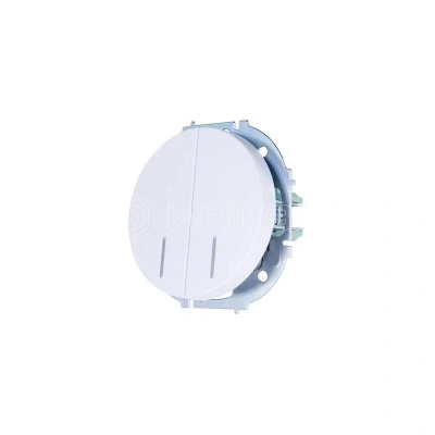 Выключатель 2-кл. СП O Systeme ElectricN 10А IP20 с подсветкой механизм бел. LEZARD 743-0288-112 изображение, фото