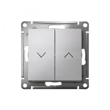 Выключатель для жалюзи 2-кл. AtlasDesign 10А механизм алюм. Systeme Electric ATN000319 изображение, фото