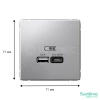 Розетка USB ArtGallery тип A+C 45Вт QC PD высокоскор. ЗУ механизм алюм. Systeme Electric GAL000329 изображение, фото