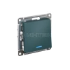 Выключатель 1-кл. СП AtlasDesign 10А IP20 (сх. 1а) 10AX с подсветкой механизм изумруд Systeme Electric ATN000813 изображение, фото