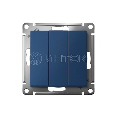 Выключатель 3-кл. AtlasDesign (сх. 1+1+1) 10AX механизм аквамарин Systeme Electric ATN001131 изображение, фото