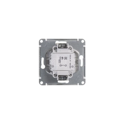 Кнопка нажимная 1-кл. СП Glossa 10А IP20 (сх. 1) 10AX механизм бел. Systeme Electric GSL000115 изображение, фото