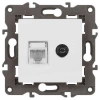 Розетка компьютерная + телевизионная 2-м Elegance 14-3110-01 RJ45 + TV IP20 механизм бел. Эра Б0034314 изображение, фото