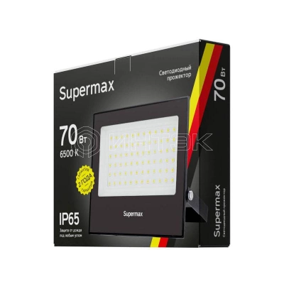 Прожектор светодиодный Supermax SPR 70Вт 6500К 7000лм IP65 КОСМОС S_PR_LED_70 изображение, фото