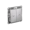Выключатель для жалюзи 2-кл. AtlasDesign 10А механизм алюм. Systeme Electric ATN000319 изображение, фото