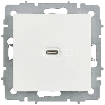 Розетка СП BRITE РЮ12-1-БрБ USB C 65Вт высокоскор. заряд. бел. IEK BR-U13-065-K01 изображение, фото