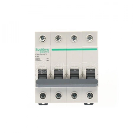 Выключатель автоматический 4п City9 Set (АВ) С 10А 6кА 400В Systeme Electric C9F36410 изображение, фото
