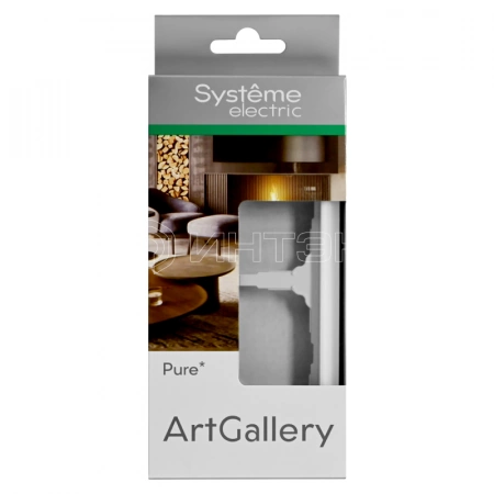 Рамка 2-м ArtGallery Pure органич. стекло бел. Systeme Electric GAL320102 изображение, фото