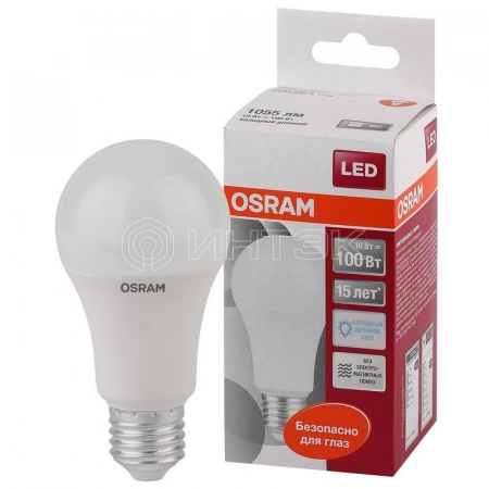 Лампа светодиодная LED Star Classic A 100 10W/865 10Вт грушевидная матовая 6500К холод. бел. E27 1060лм 220-240В пластик. OSRAM 4052899971585 изображение, фото