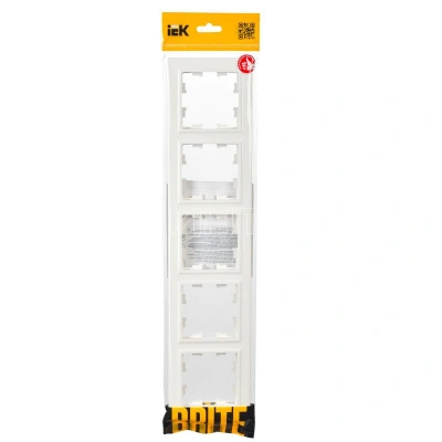 Рамка 5-м BRITE РУ-5-БрБ бел. IEK BR-M52-K01 изображение, фото