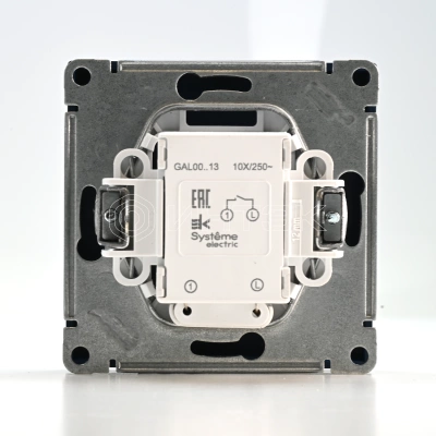 Выключатель 1-кл. ArtGallery (сх. 1а) 10AX с подсветкой механизм аквамарин Systeme Electric GAL001113 изображение, фото