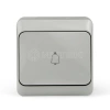 Кнопка звонка ОП Nix 10А IP54 250В сер. TOKOV ELECTRIC TKE-NX-DB-C06-IP54 изображение, фото