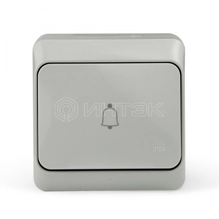 Кнопка звонка ОП Nix 10А IP54 250В сер. TOKOV ELECTRIC TKE-NX-DB-C06-IP54 изображение, фото