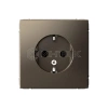 Розетка ArtGallery 16А с заземл. защ. шторки механизм мокко Systeme Electric GAL000645 изображение, фото