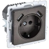 Розетка BRITE РЮш10-1-БрТБ 16А с USB A+A 2.1А с заземл. защ. шторки темн. механизм бронза IEK BR-R14-16-U21-D21-K45 изображение, фото