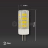 Лампа светодиодная JC-5w-220V-corn ceramics-840-G4 400лм ЭРА Б0027858 изображение, фото