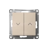 Выключатель для жалюзи 2-кл. AtlasDesign 10А механизм песочн. Systeme Electric ATN001219 изображение, фото