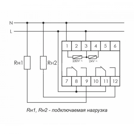 Реле времени PCU-510 2х8А 230В 2перекл. IP20 многофункц. монтаж на DIN-рейке F&F EA02.001.009 изображение, фото