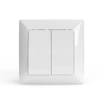 Выключатель 2-кл. СП AVA 10А IP20 в сборе бел. TOKOV ELECTRIC TKL-AV-V2F-C01 изображение, фото