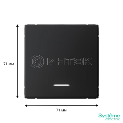 Выключатель 1-кл. ArtGallery (сх. 1а) 10AX с подсветкой механизм карбон Systeme Electric GAL001013 изображение, фото