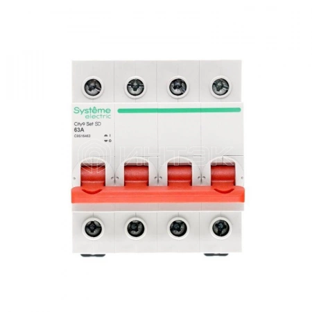 Выключатель нагрузки 4п 63А 400В City9 Set Systeme Electric C9S16463 изображение, фото