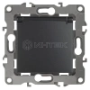 Розетка 1-м СП Эра12 12-2103-05 16А IP20 16AX 250В 2P+E Schuko защ. шторки с крышкой механизм антрацит Эра Б0014697 изображение, фото