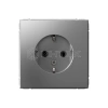 Розетка ArtGallery 16А с заземл. механизм сталь Systeme Electric GAL000943 изображение, фото