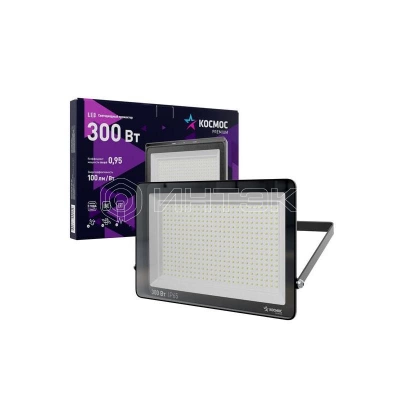 Прожектор светодиодный PREMIUM 300Вт 6500К 30000лм IP65 КОСМОС KOS_PR_LED_300 изображение, фото