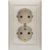 Розетка 2-м СП Valena 16А IP20 2х2P+E с заземл. немецк. стандарт в сборе сл. кость Legrand 774370 изображение, фото