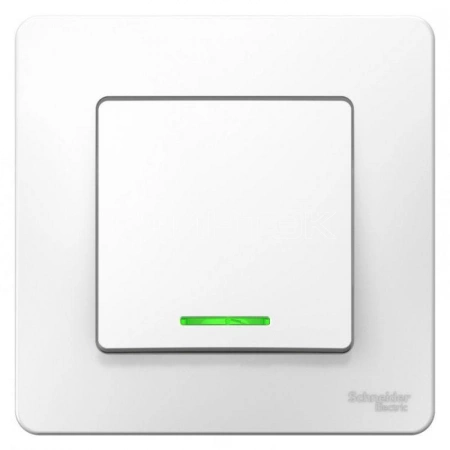 Выключатель 1-кл. СП Blanca 10А IP20 (сх. 1) 250В с подсветкой бел. Systeme Electric BLNVS010111 изображение, фото