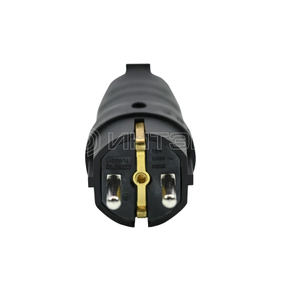 Вилка угловая MultiSet 16А 250В IP44 с заземл. каучук черн. Systeme Electric MST1102BK изображение, фото