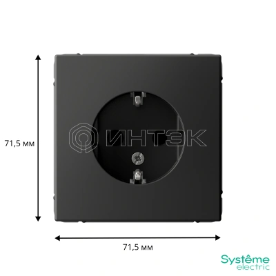 Розетка ArtGallery 16А с заземл. защ. шторки механизм базальт Systeme Electric GAL001445 изображение, фото