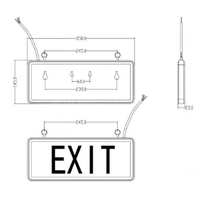 Светильник светодиодный SSA-101-1-20 3ч 3Вт ВЫХОД-EXIT универс. аварийный ЭРА Б0044388 изображение, фото